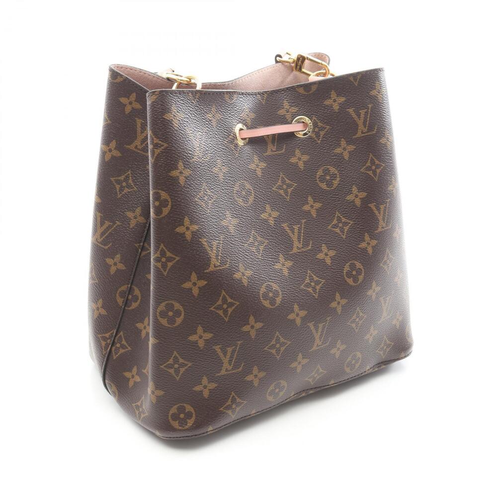 Louis Vuitton NeoNoe Shoulder Bag Canvas Leather Monogram Brown Pink